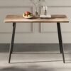 Modern Minimalist 47" Wood Dining Table With Metal Legs For 4 - Wood - Image 2