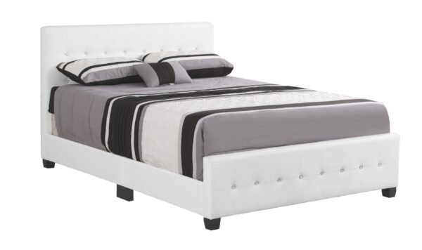 Full Bed Transitional Elegance - Crisp White