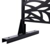 Outdoor & Indoor Privacy Screen Metal Privacy Screen, Freestanding Decorative Privacy Screen For Deck Balcony Patio - Black - Image 11