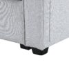 4 Seater Modern Linen Sofa With Armrest Pockets And 4 Pillows, Minimalist Style Couch - Light Gray - Image 9