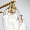 Elegance 5 Lights Linear Arms With Chain Chandelier - Clear / Gold - Image 4