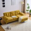 Modern L Shaped Sectional Sofa For Living Room Or Bedroom - Yellow - Image 8