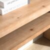 Modern Rustic Console Table, Wood Entryway Table With Shelf & Decorative Bead Detail - Natural - Image 11