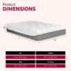 Ultra Plush 13" Gel Memory Foam Mattress For King Size Bed With Double Layered Jacquard Cover - Gray / White - Image 3