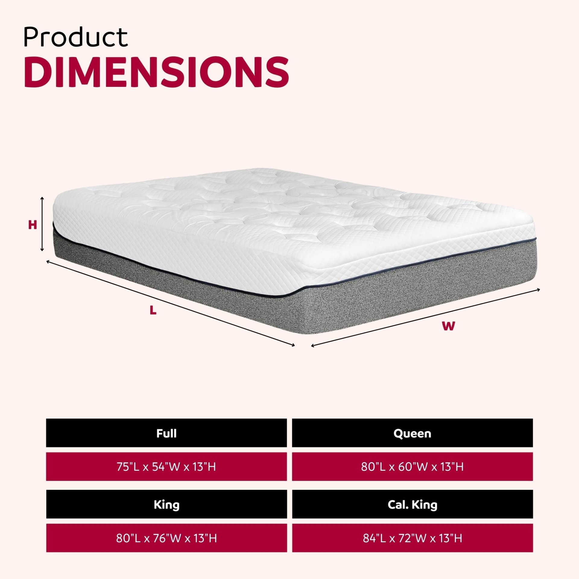 Ultra Plush 13" Gel Memory Foam Mattress For King Size Bed With Double Layered Jacquard Cover - Gray / White - Image 3