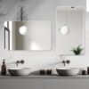Bathroom Vanity Mirror, Wall-Mounted Mirror For Bathroom Anti-Fog, Waterproof - Clear - Image 3