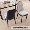 Modern Style Dining Chair (Set of 4), High Quality With Thick Cushions Metal Legs - White - Image 9