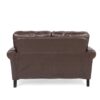 Contemporary Loveseat With Nailhead Trim - Dark Brown - Image 10