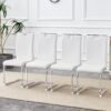 (Set of 4) Material Bow Shaped Chairs Adding Fashion To Minimalist And Contemporary Home Styles - White - Image 2