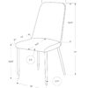 Dining Chair, Side, Upholstered For Dining Room, Contemporary / Modern (Set of 2) - Gray - Image 4