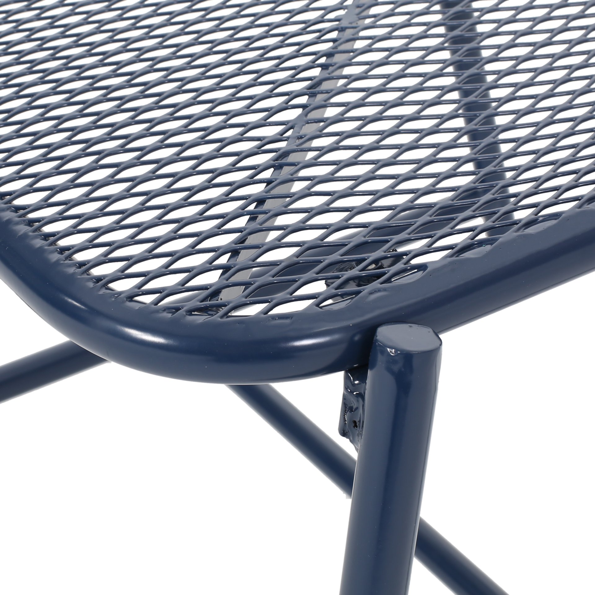 Kincaid - Modern Side Table With Mesh Top - Navy Blue - Image 7