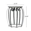 Modern Industrial End Table With Mango Wood Top And Iron Frame - Gray - Image 3