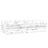Super Comfort Oversized Modular Sectional Sofa With Movable Ottoman Deep Seat Convertible L Shaped Couch - Camel - Image 3