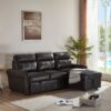 Luxurious Comfort Sectional Sofa Bed - Black - Image 8