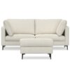 Ava - Mid Century Sofa With Ottoman Set, Upholstered - Cream - Image 16