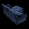 Modern Fabric 2 Seater Sofa With Ottoman Minimalist Design - Blue - Image 15