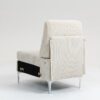 Modular Sectional Sofa Armless Seat Module, Corduroy Sectional Couch, Single Couch Modular Armless Accent Chair With Back Cushion - Beige - Image 8