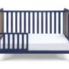 Brees Island - 3 In 1 Convertible Crib Midnight - Blue, Brownstone - Image 6