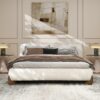 Alpine - Queen Puffy Modern Platform Bed - Ivory White - Image 8