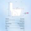 1.1 / 1.60 Gpf Dual Flush 1 Piece Toilet, Water Saving Elongated Comfort Height Floor Mounted, Soft Close Seat, 1000 Gram Map Flushing Score Toilet - Matte Black - Image 3