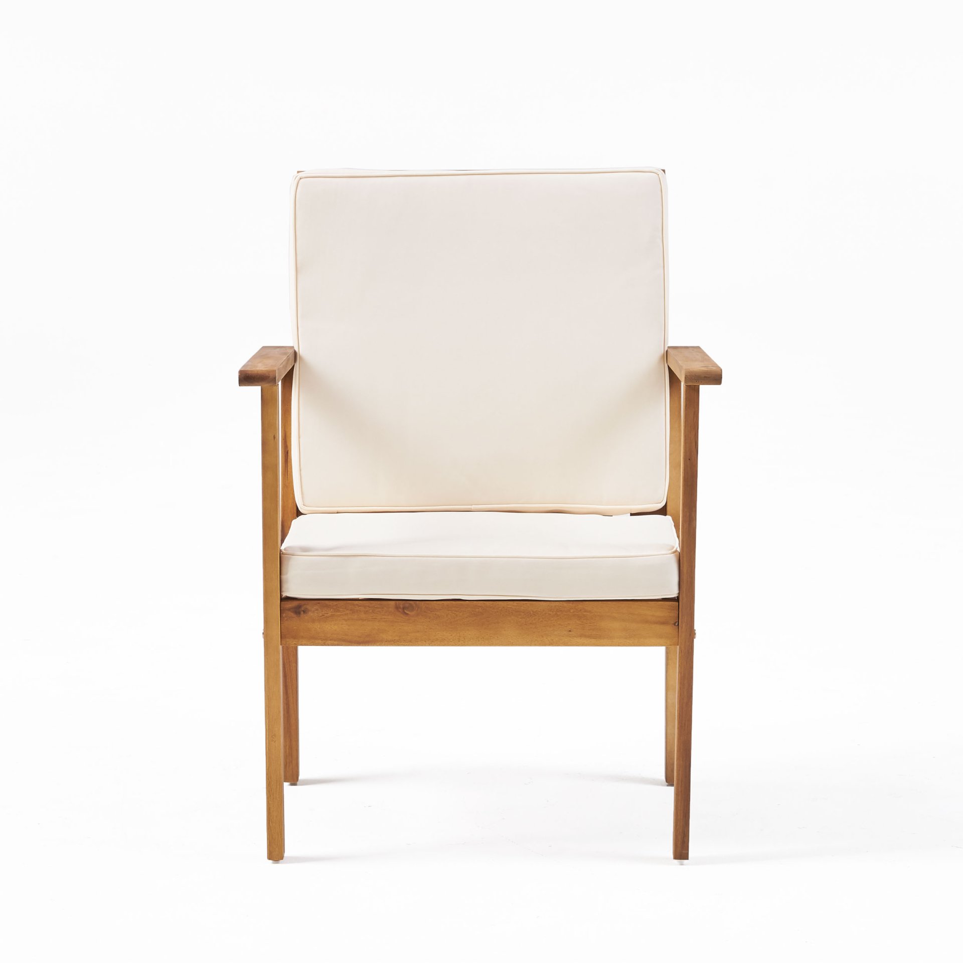 3 Piece Patio Set With Slatted Design, 2 Club Chairs And Coffee Table - Brown - Image 10