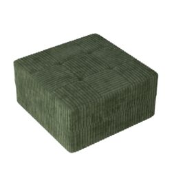 Modern Minimalist Ottoman Sectional Sofa Corduroy Couch Sleeper Foam - Green