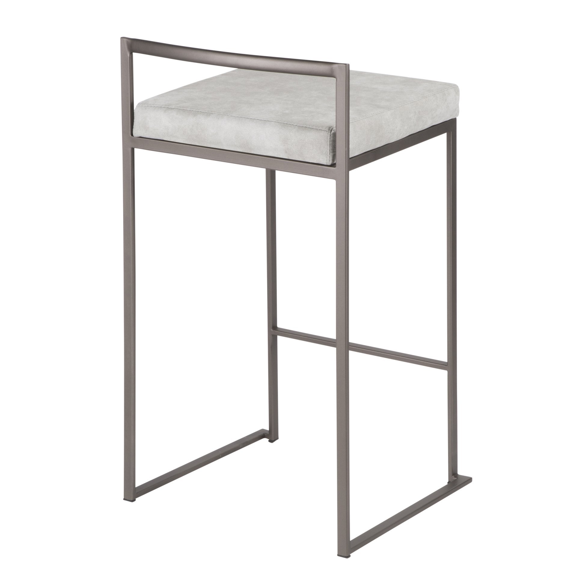 Fuji - Industrial Stackable Counter Stool (Set of 3) - Light Gray - Image 4