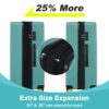 Contrast Color Hardshell Luggage 24" Expandable Spinner Suitcase With Tsa Lock Lightweight - Teal Blue - Image 6