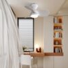 23" Indoor Ceiling Fan With 3 Color Dimmable 3 ABS Blades Remote Control Reversible Dc Motor With 18W Led Light - White - Image 4