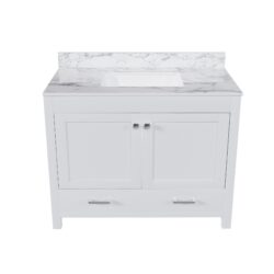 43" Bathroom Vanity Multi Functional Cabinet - White
