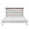 Full Solid Pine Murphy Bed Chest With Charging Station And Large Storage Drawer For Home Office Or Small Room - White / Walnut - Image 12