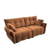 Premium 2 Seater Sofa Ergonomic Design With High Resilience Foam Cushions, Modern Fabric - Burnt Orange - Image 7