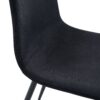 Luxury Simple Chair (Set of 4) Linen Cotton High Resilience Dining Chair With Metal Leg - Black - Image 16
