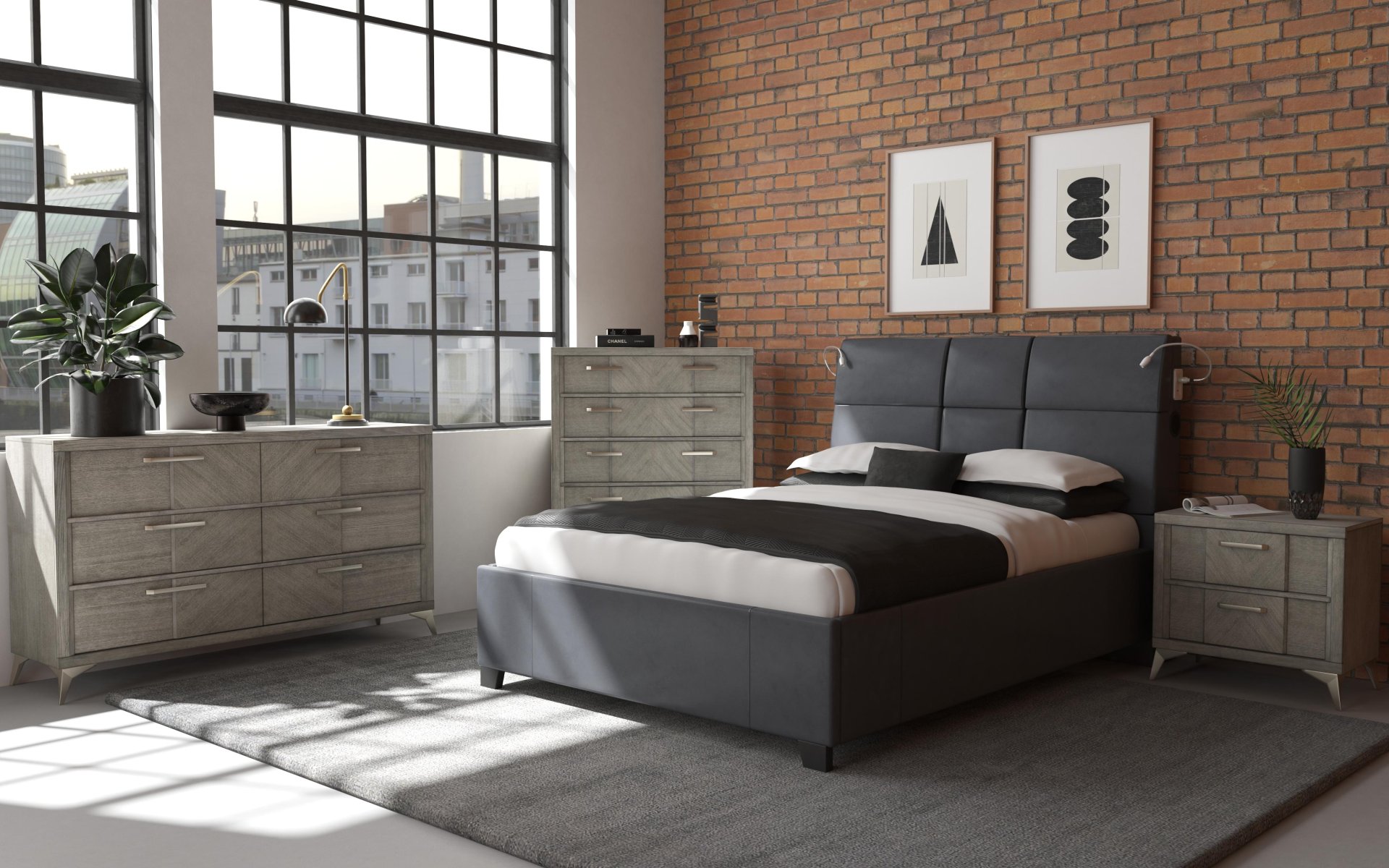 King Music Bed Touch Lighting Bluetooth Sound Beverage Tray - Black - Image 2