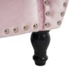 Luxurious Velvet Multifunctional Storage Ottoman Bench With Pillow - Pink - Image 8