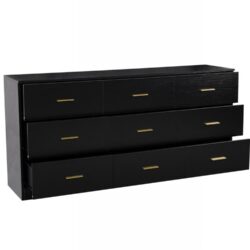 9 Drawer Dresser For Bedroom Ample Storage Wide Chest Of Drawers - Black