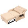 Versatile Pull Out Sofa Sleeper 3 In 1 With Wing Table & USB Charge Linen, Compact Design - Beige - Image 22