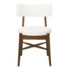 Mid Century Modern Dining Chairs With Upholstered Seat - Walnut / Beige - Image 7
