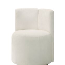 Blayde - Chenille Side Chair With Swivel (Set of 2) - White