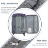 Softside Luggage Expandable 3 Piece Set Suitcase Upright Spinner Softshell Lightweight Luggage Travel Set - Purple - Image 5