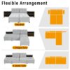 Versatile Sofa Bed Modular Sofa Free Combined Sofa With 2 Storage Racks - Gray - Image 5