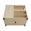 Kitchen Island Cart, Rolling Serving Utility Trolley Cart Modern Kitchen Island With Storage Drawer Wine Rack Lockable Casters, Kitchen Cart For Kitchen, Dining Room, Bar Living Room - Natural - Image 14