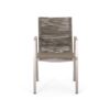 Outdoor Modern Aluminum Dining Chair Set With Rope Seat (Set of 2) - Silver / Taupe - Image 7