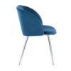 Fran - Contemporary Chair (Set of 2) - Chrome / Blue - Image 3