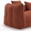 Soft Beanbag Chair With High Resilience Foam Core For Two People, The Comfortable Square Recliner Sofa Is Ideal For Family Members And Friends Engaged In Games, Reading, Watching TV - Red / Brown - Image 24