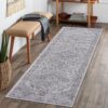 Marfi - 2' X 8' Oriental Runner Rug - Silver - Image 2