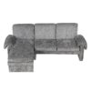 Convertible Futon Sofa Bed Futon Sofa Couch With An Adjustable Backrest, A Reversible Chaise Lounge And 2 Removable Armrest Pillows For Living Room - Gray - Image 12