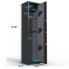 Large Capacity Quick Access Fingerprint Gun Safe, 4 - 5 Gun Biometric Metal Rifle Gun Security Cabinet Safe Locker - Black - Image 6
