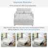 Loveseat Sofa Pull Out Sofa Bed Tufted Sleeper Sofa With An Adjustable Backrest, 3 USB Ports And 2 Lumbar Pillows For Living Room - Beige - Image 8