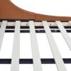 Aspen - Queen Vertical Tufted Modern Headboard Platform Bed Set - Caramel Tan Brown - Image 4
